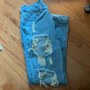 Princess Polly Ripped Girlfriend Jeans